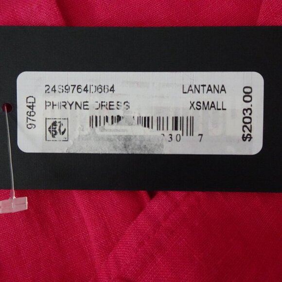 Bryn Walker Linen Dress Women's Size XS Pink Bell Sleeve Lightweight - Picture 8 of 10